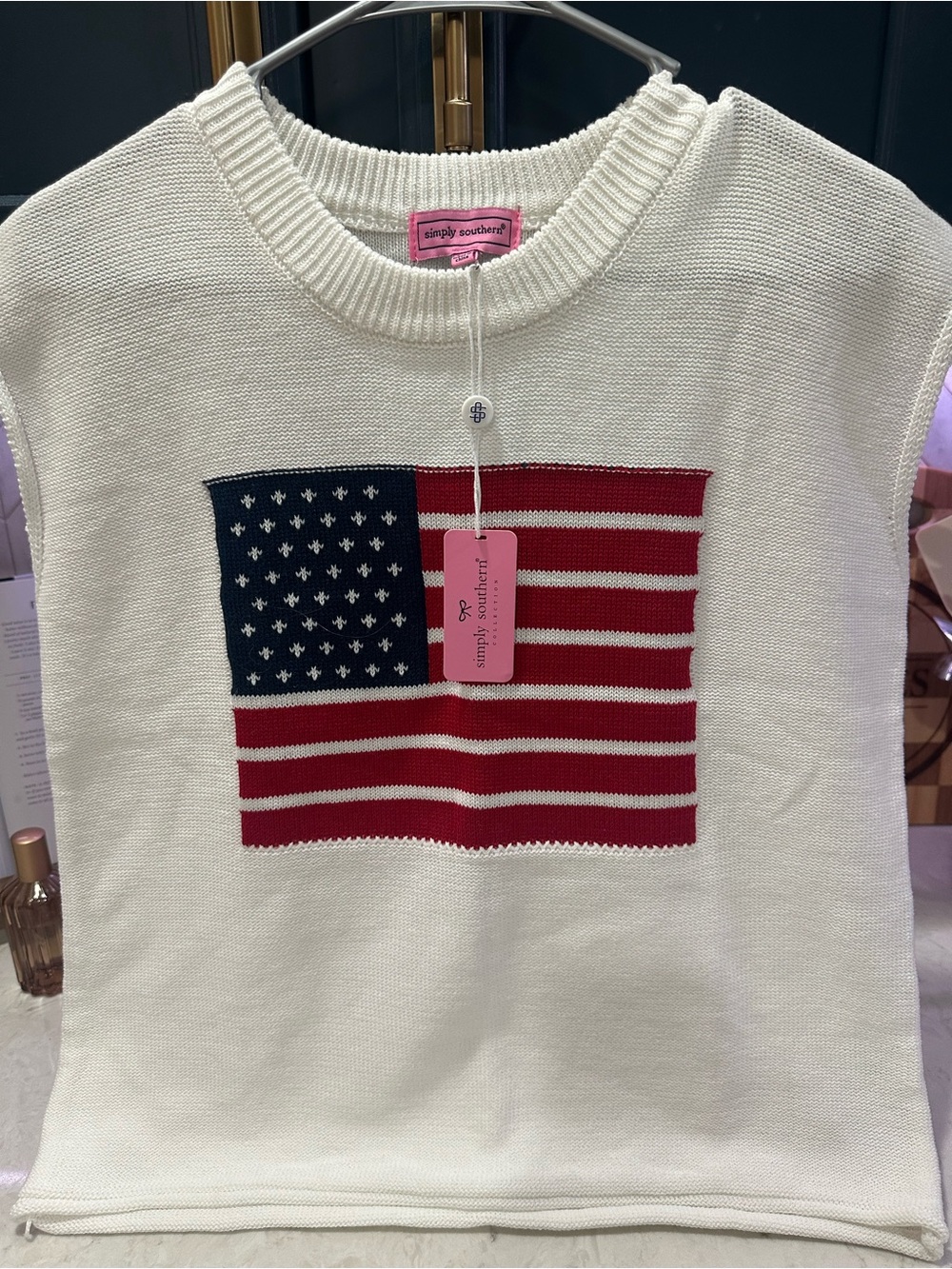 Simply Southern Flag Summer Sweater Sz  XL NWT